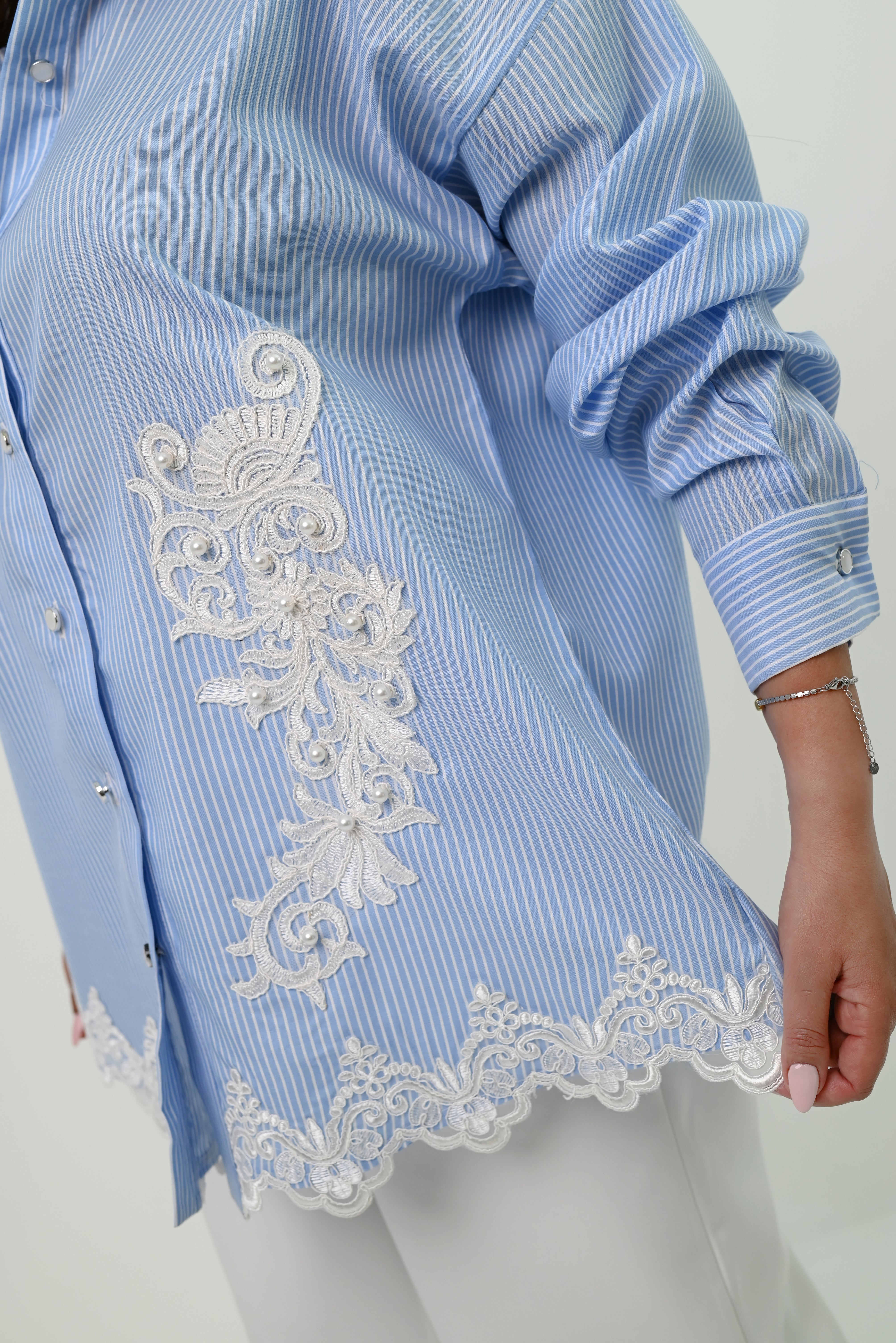 Blue & White Striped Shirt