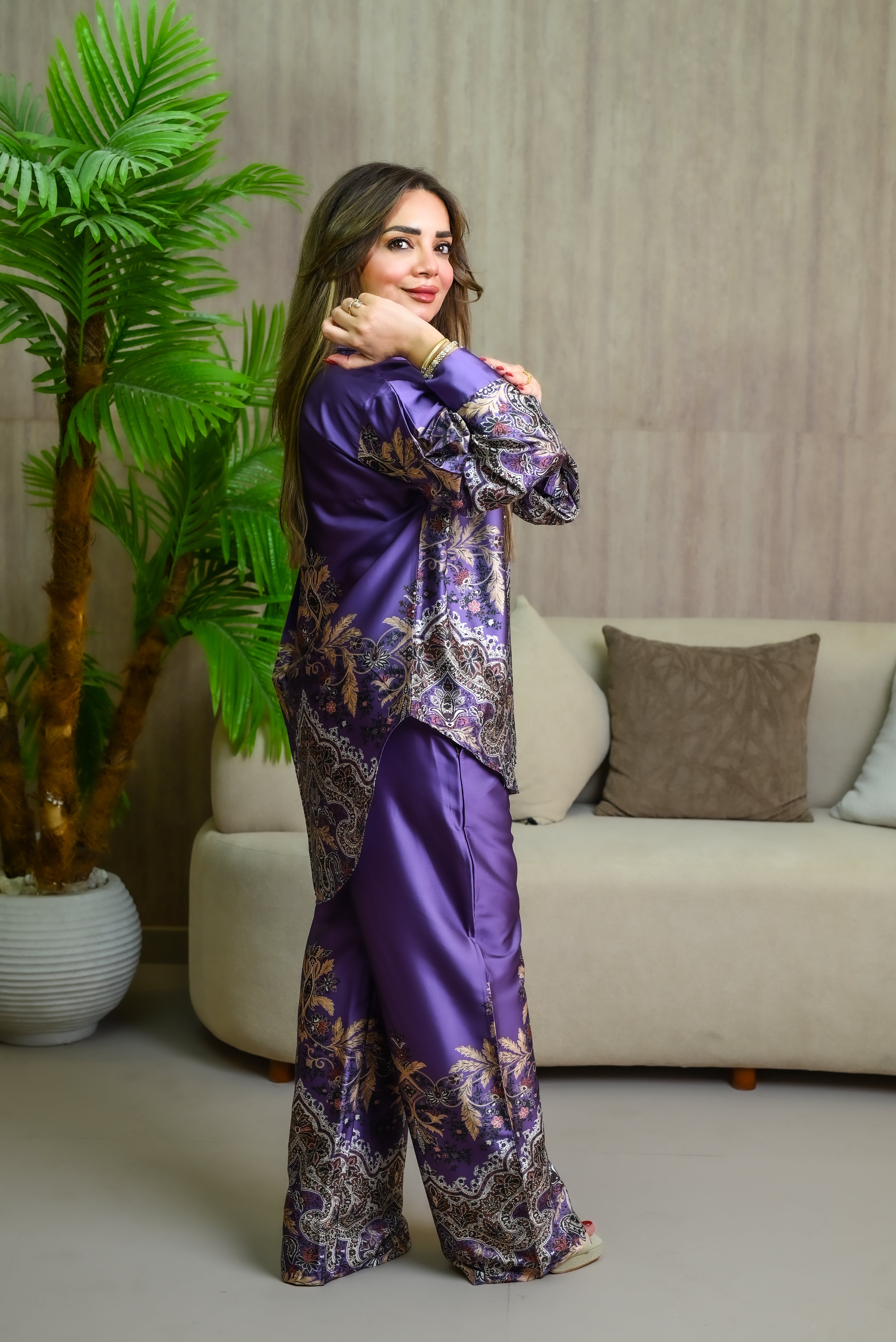 Purple Silk Set