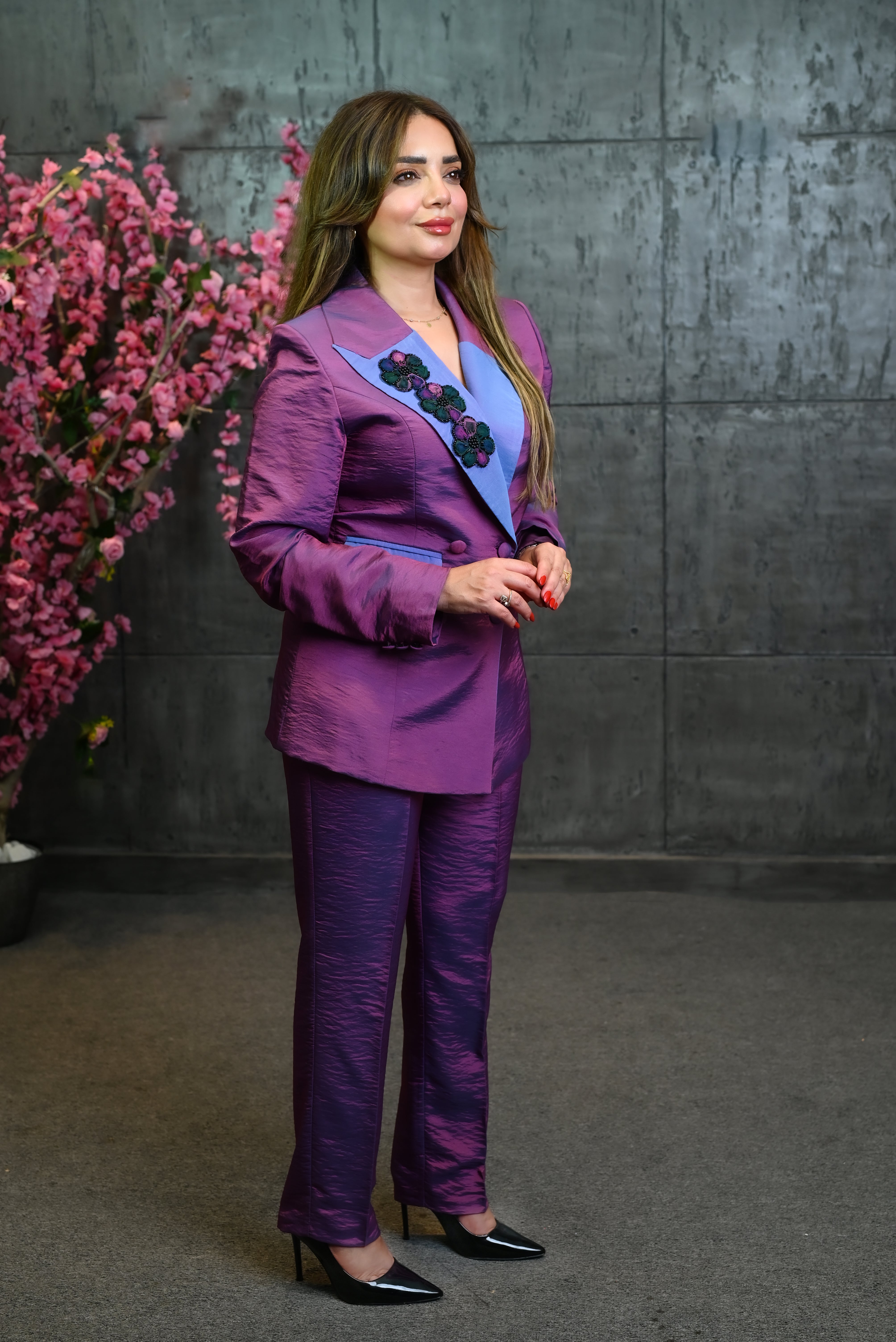 Purple Taffeta Suit