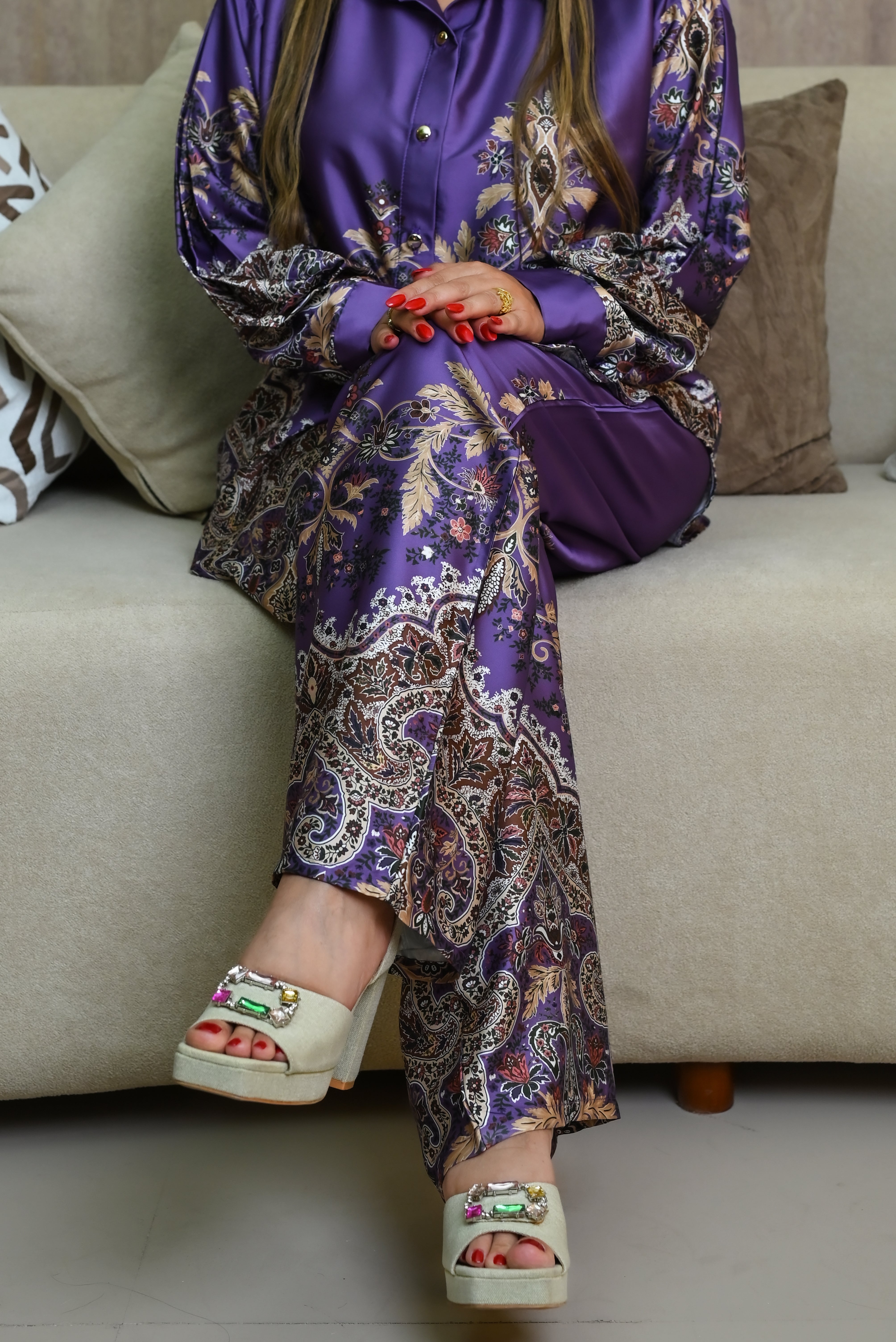 Purple Silk Set