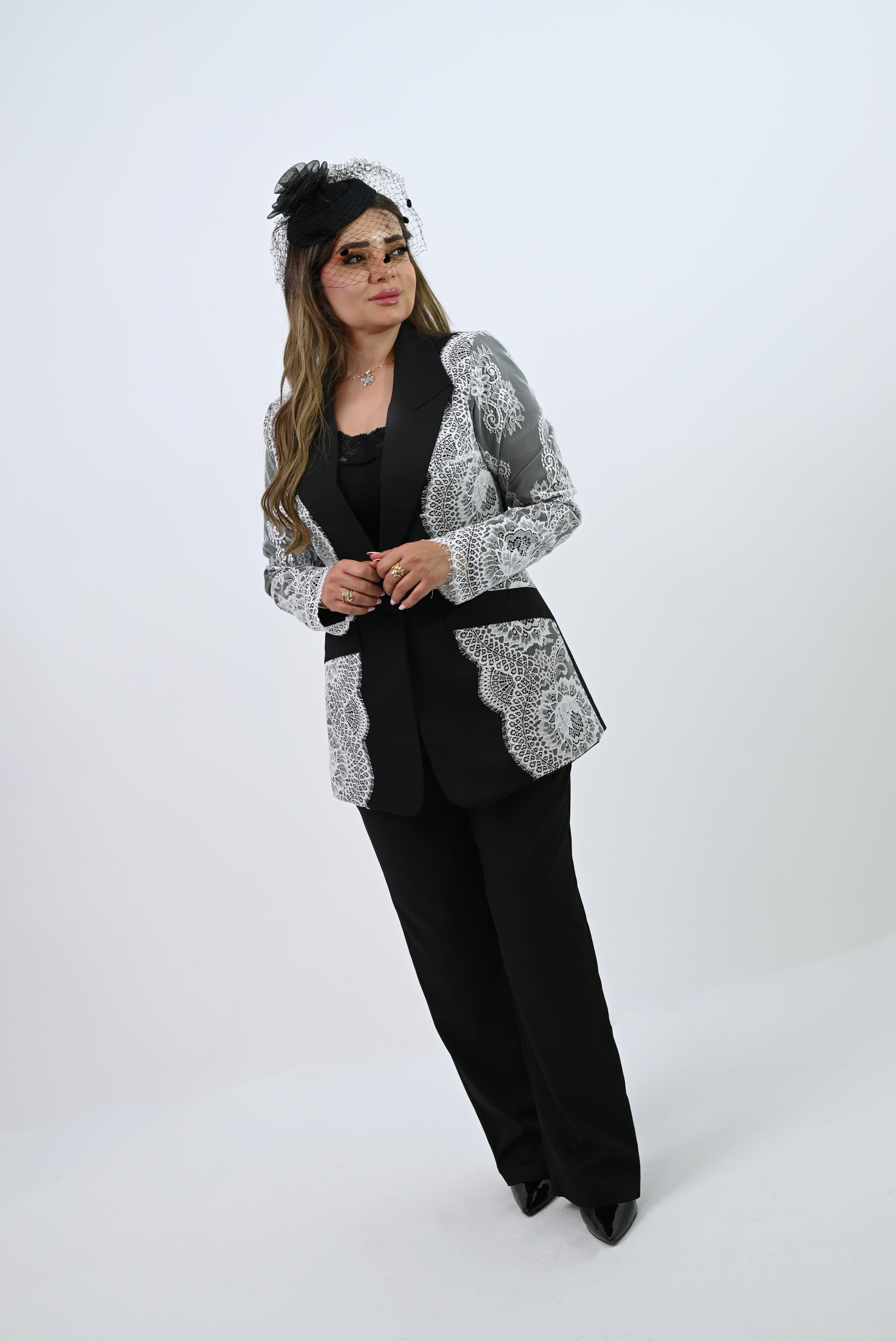 Black Lace Suit