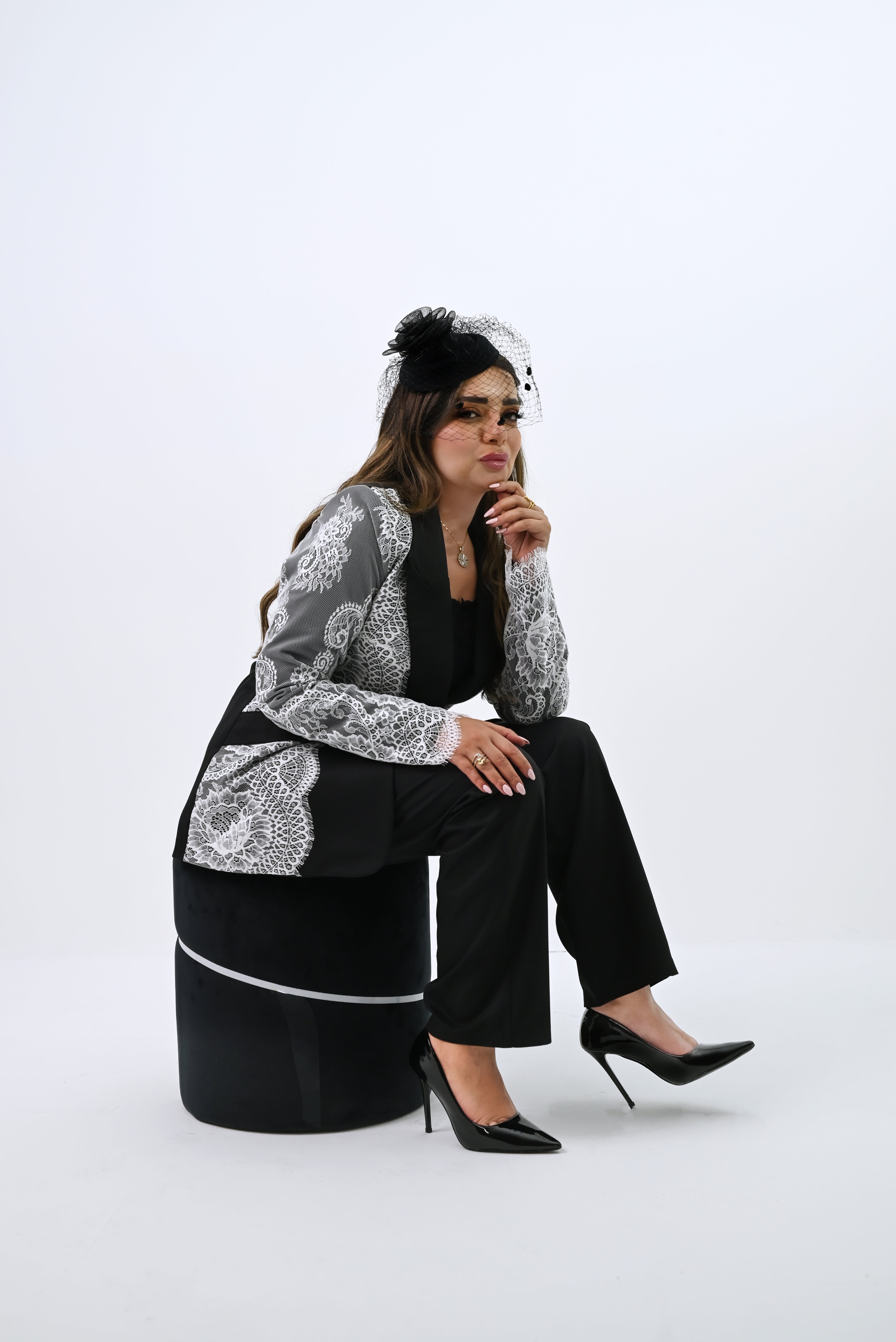 Black Lace Suit