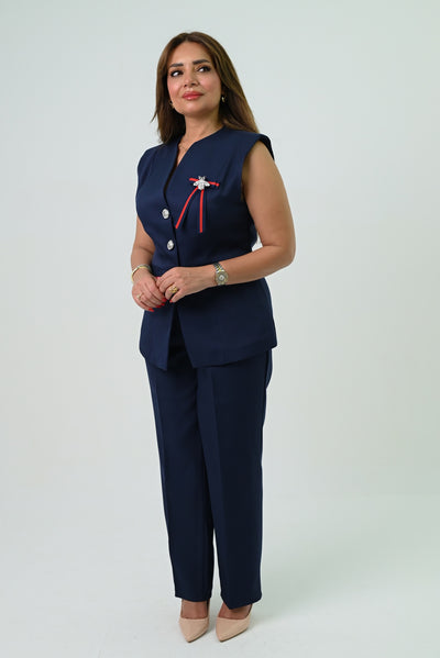Blue Vest Suit