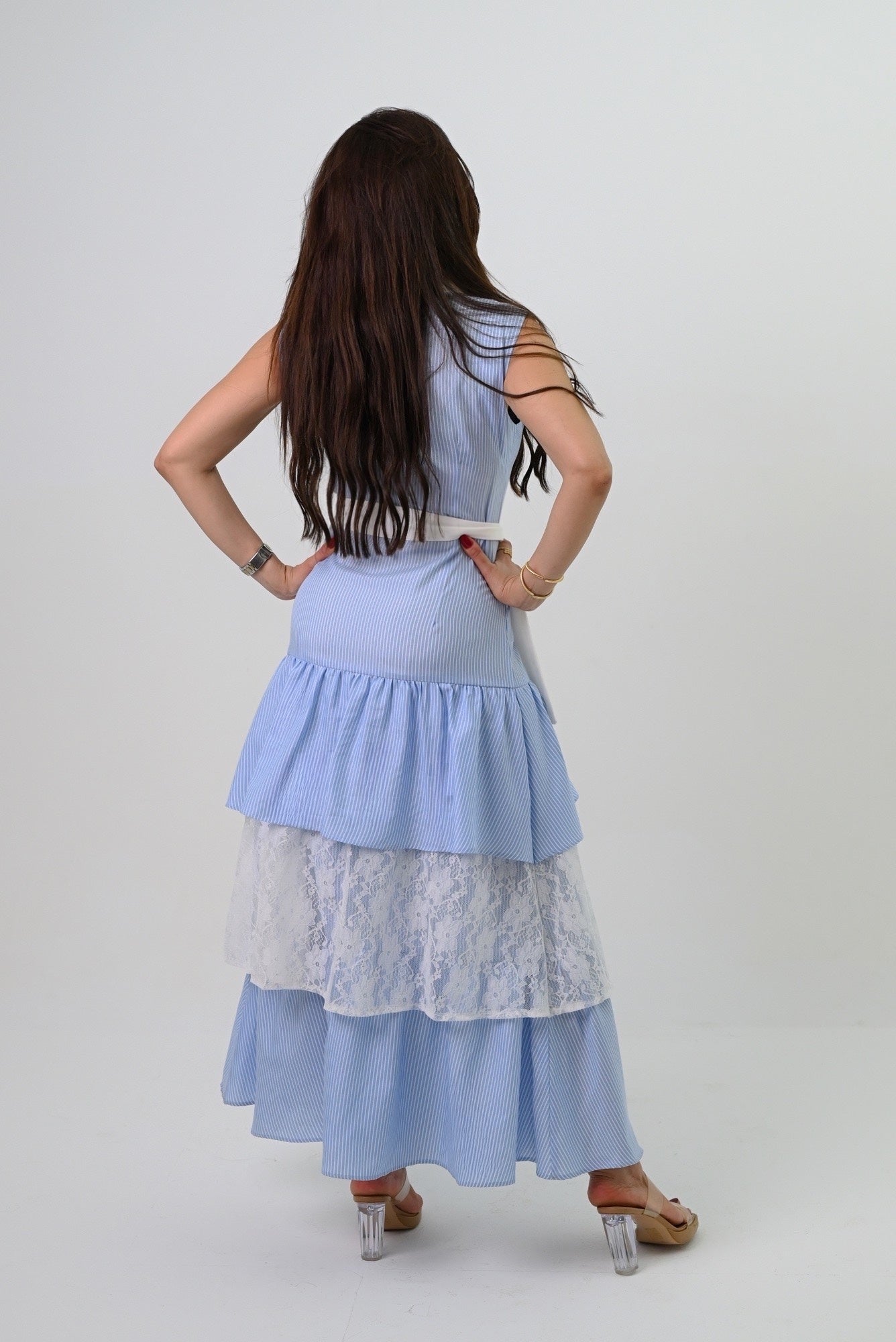 Spaniol Blue & White Dress
