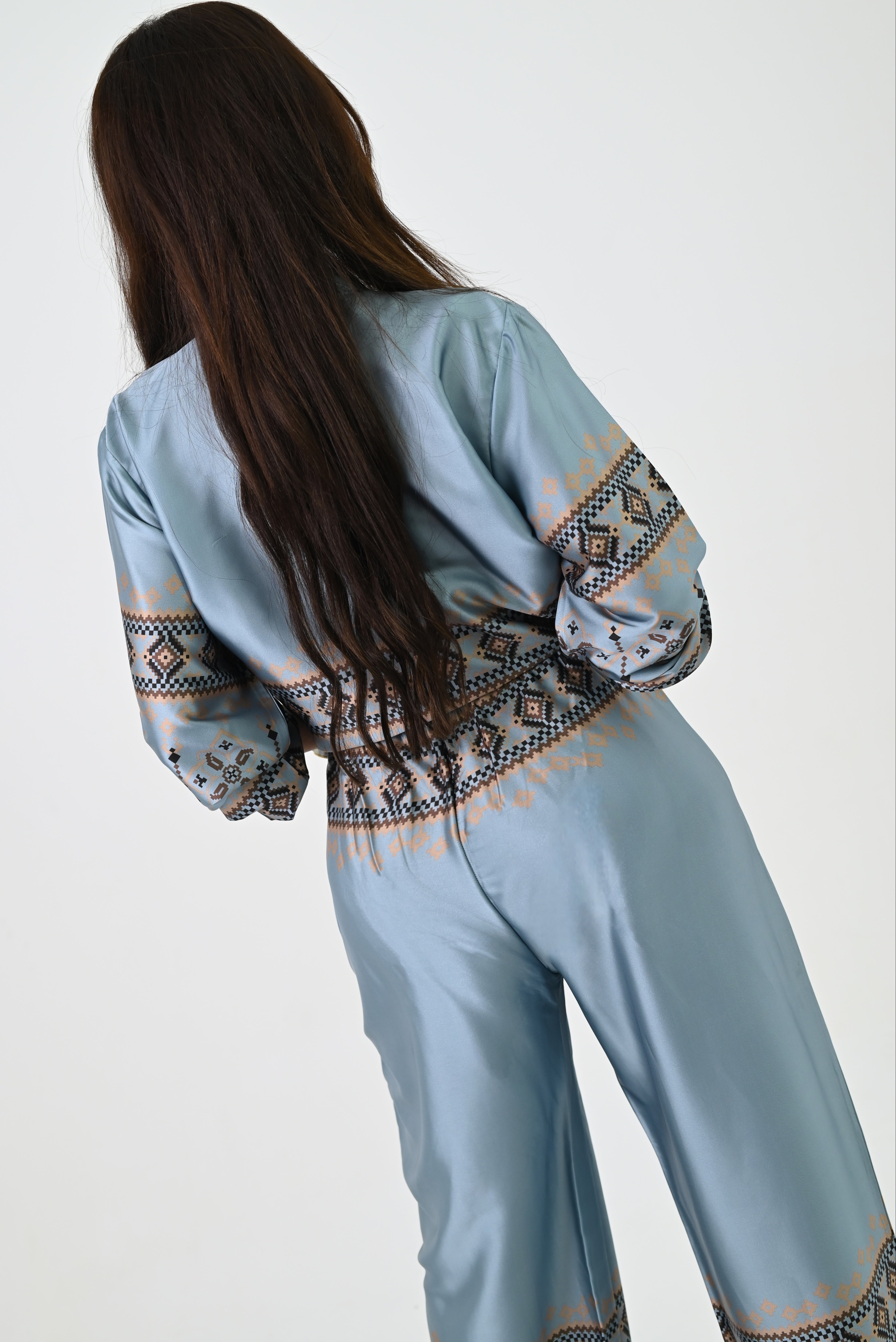 Blue Silk Set