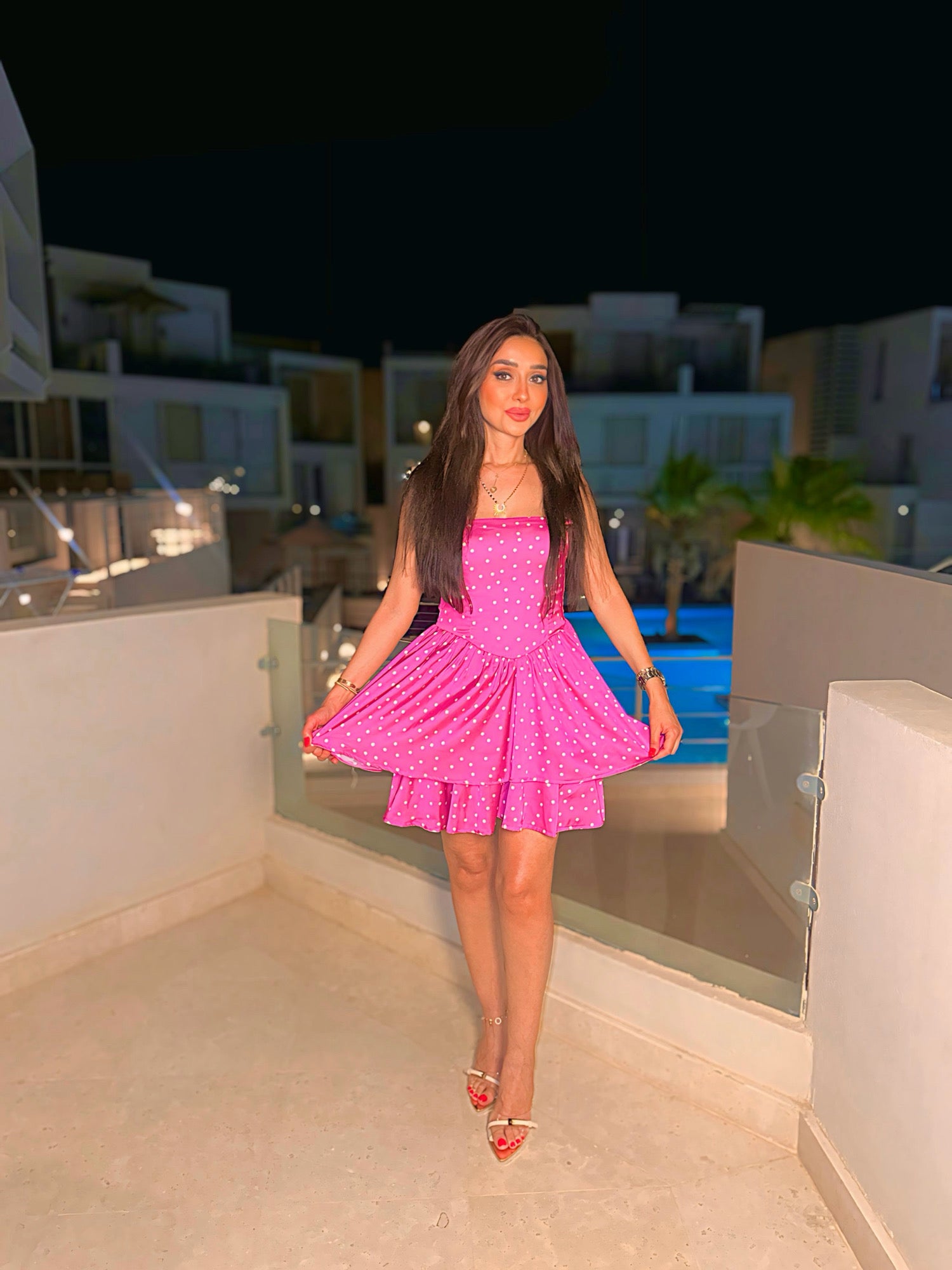 Pink Polka Dot Dress