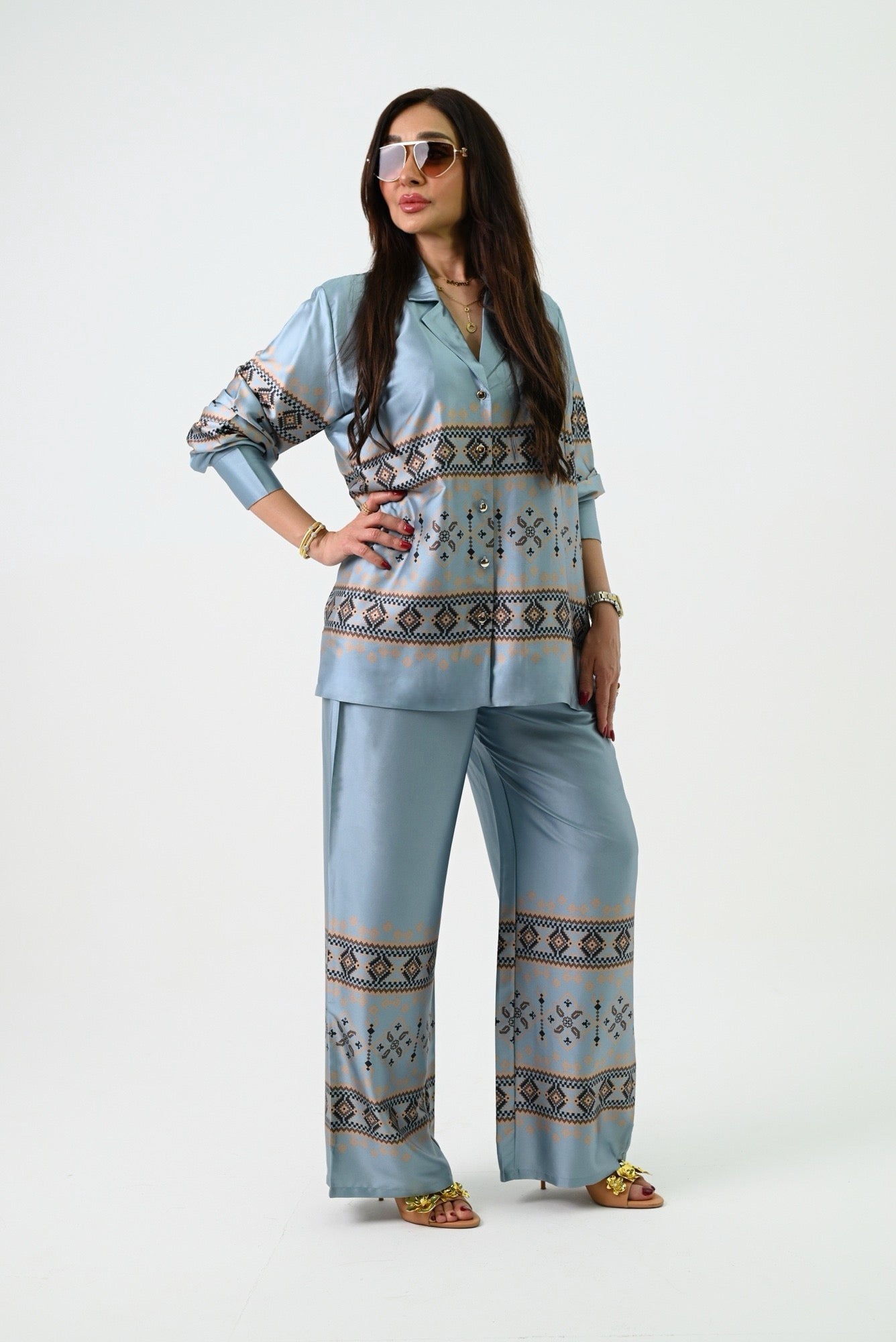 Blue Silk Set