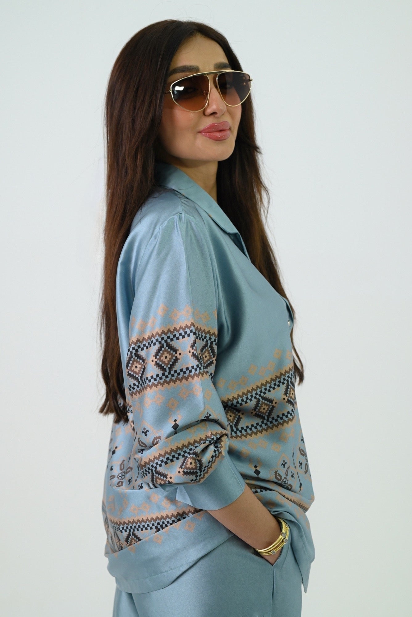 Blue Silk Set