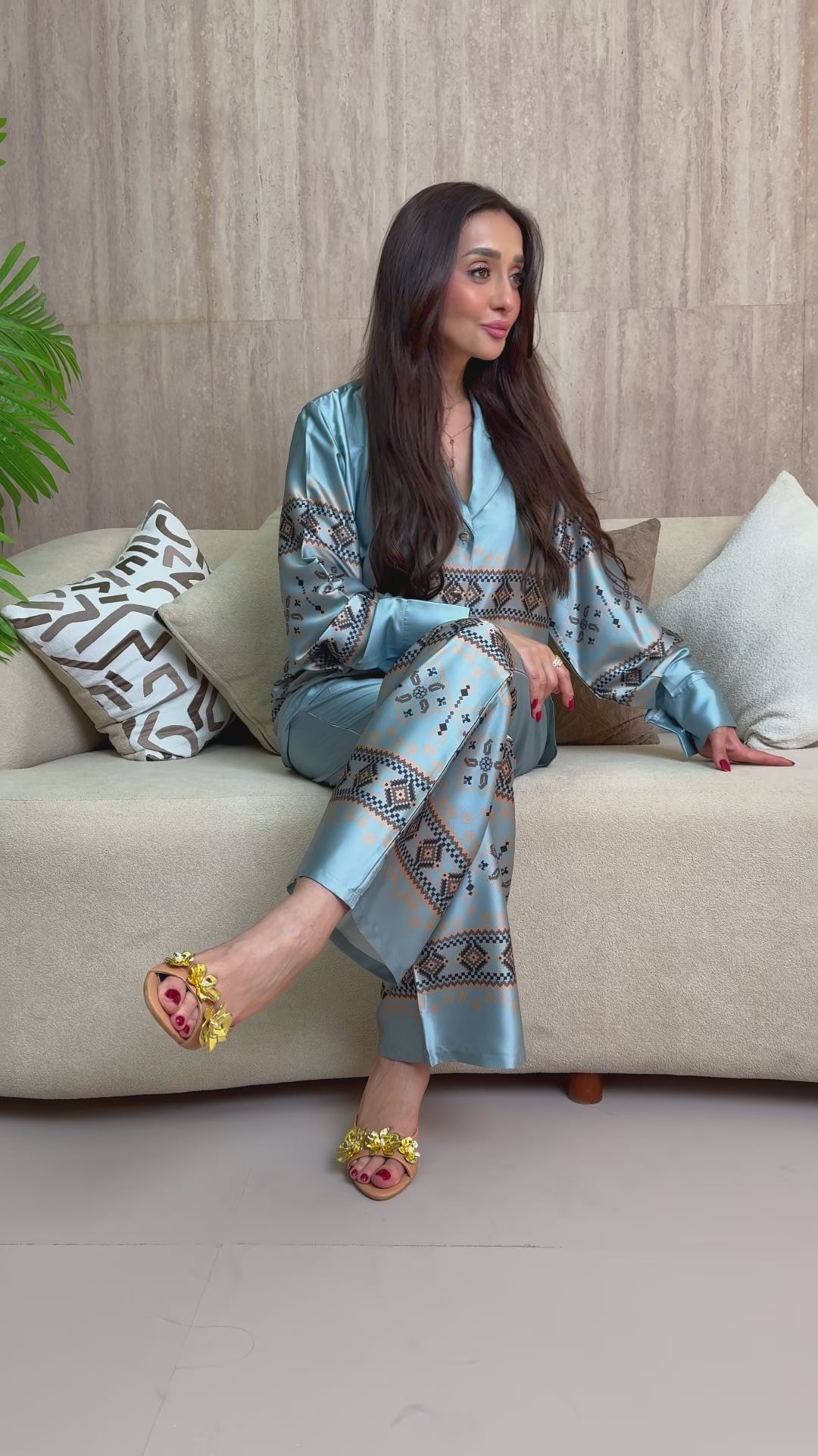 Blue Silk Set